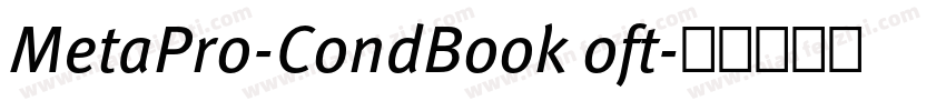MetaPro-CondBook oft字体转换
